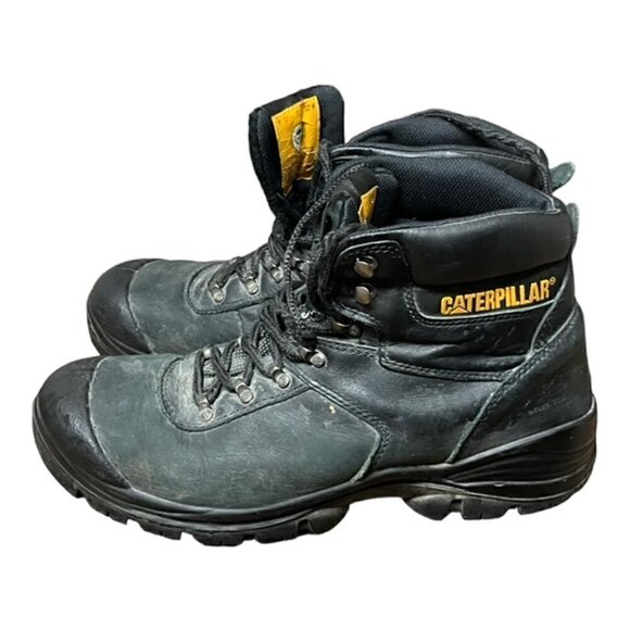 Caterpillar‎ Boots Men's 12 Composite Toe Workwear Outdoor Black - Picture 2 of 5